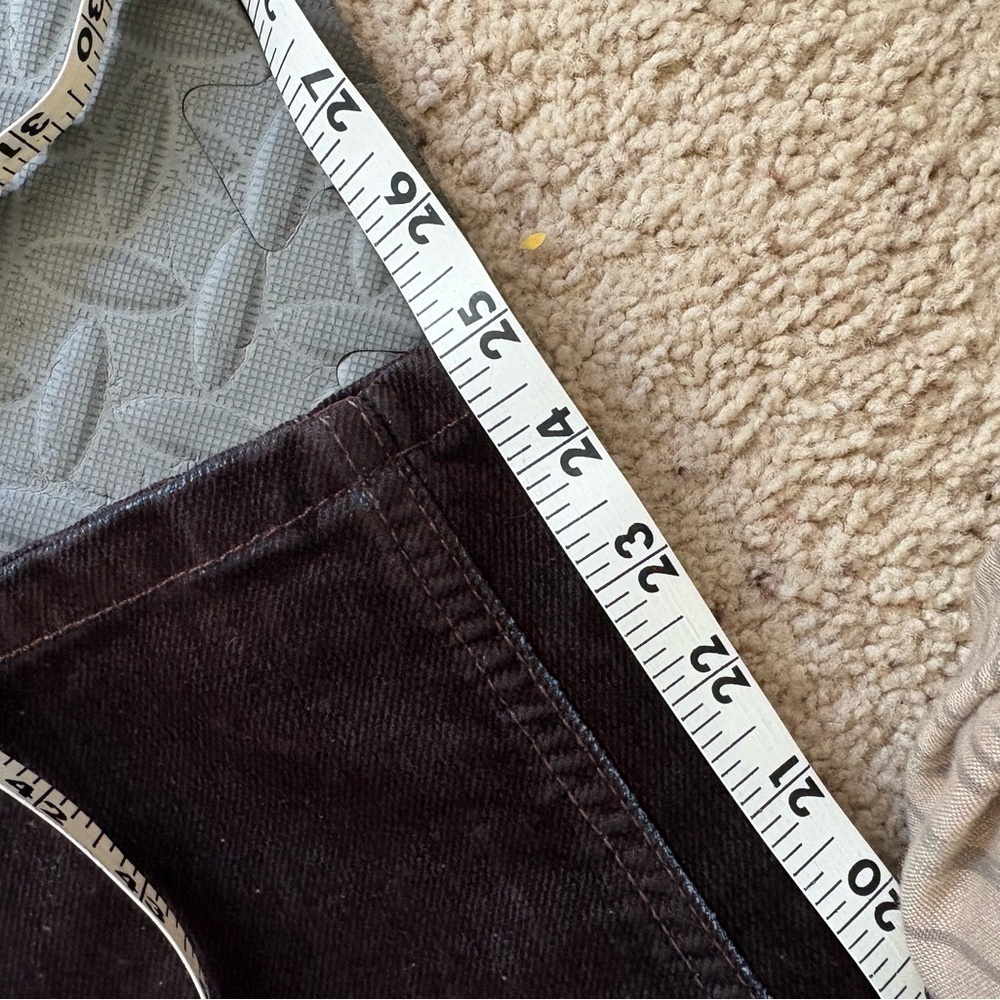 Free People Dark Brown Moxie Flocked  barrel jeans - Picture 12 of 12